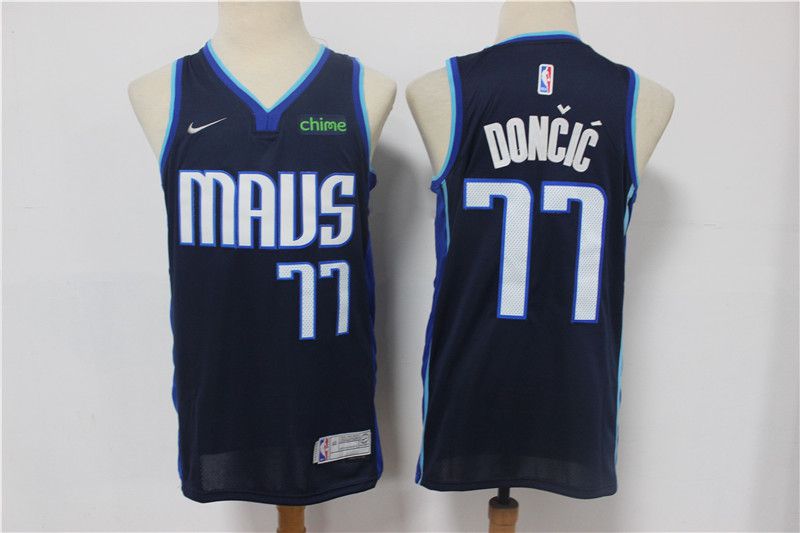 Men Dallas Mavericks #7 Doncic Black 2021 Nike Playoff bonus NBA Jersey->dallas mavericks->NBA Jersey